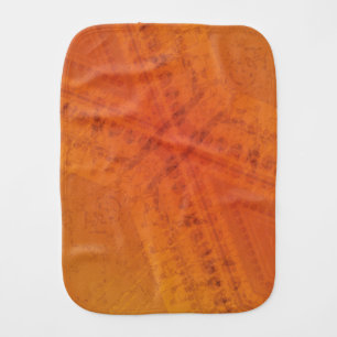 Acceptance Red Orange Yellow Shibori Pattern Baby Burp Cloth