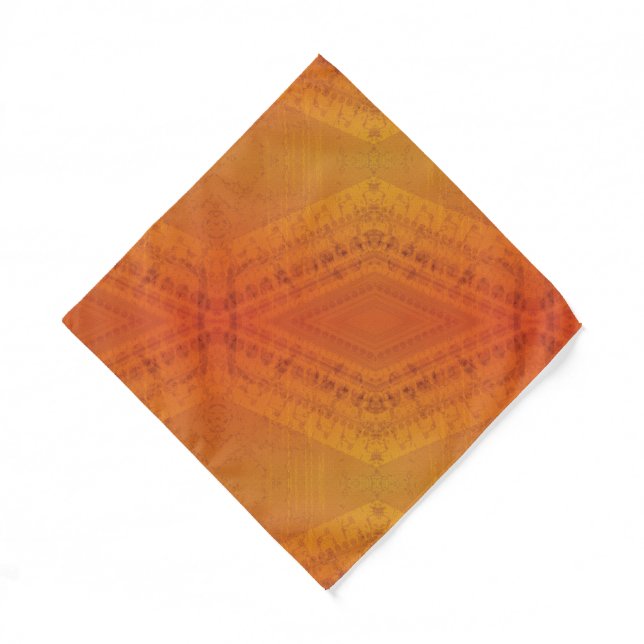 Acceptance | Red Orange Yellow Shibori Pattern Bandana (Front)