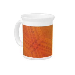 Acceptance Red Orange Yellow Shibori Pattern Beverage Pitcher
