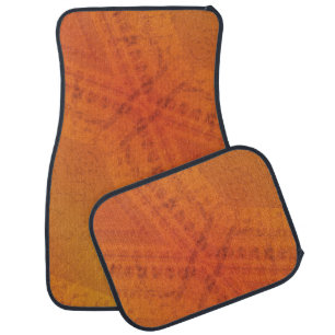 Acceptance   Red Orange Yellow Shibori Pattern Car Floor Mat