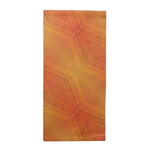 Acceptance Red Orange Yellow Shibori Pattern Cloth Napkin