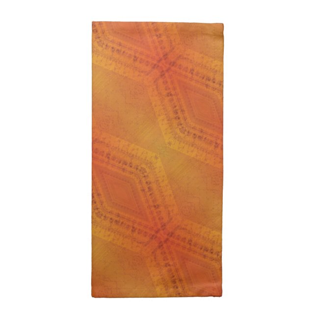 Acceptance | Red Orange Yellow Shibori Pattern Cloth Napkin (Half Fold)