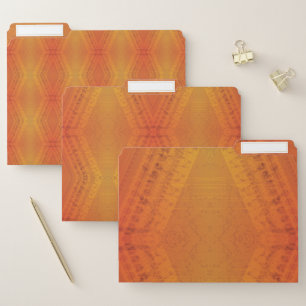 Acceptance Red Orange Yellow Shibori Pattern File Folder