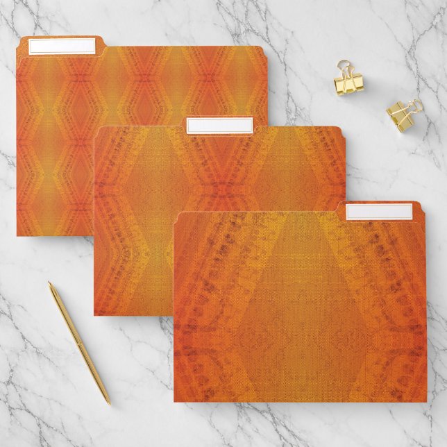 Acceptance | Red Orange Yellow Shibori Pattern File Folder (Set)