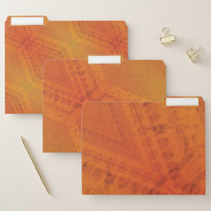 Acceptance Red Orange Yellow Shibori Pattern File Folder