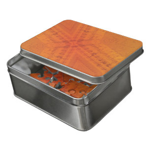 Acceptance   Red Orange Yellow Shibori Pattern Jigsaw Puzzle