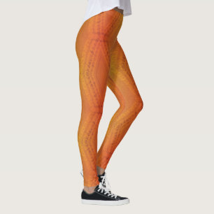 Acceptance Red Orange Yellow Shibori Pattern Leggings