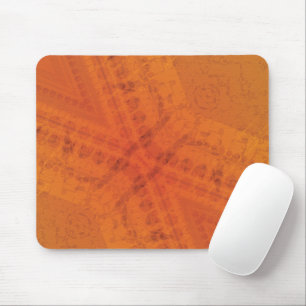 Acceptance Red Orange Yellow Shibori Pattern Mouse Pad