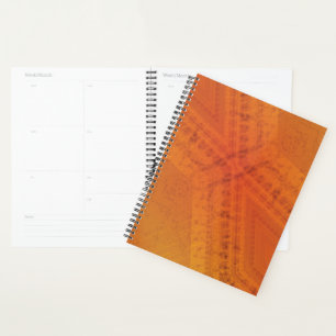 Acceptance Red Orange Yellow Shibori Pattern Planner