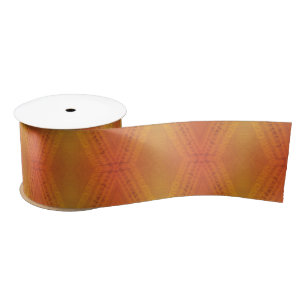 Acceptance Red Orange Yellow Shibori Pattern Satin Ribbon