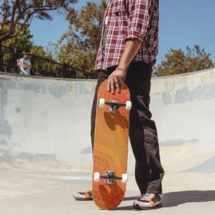 Acceptance   Red Orange Yellow Shibori Pattern Skateboard