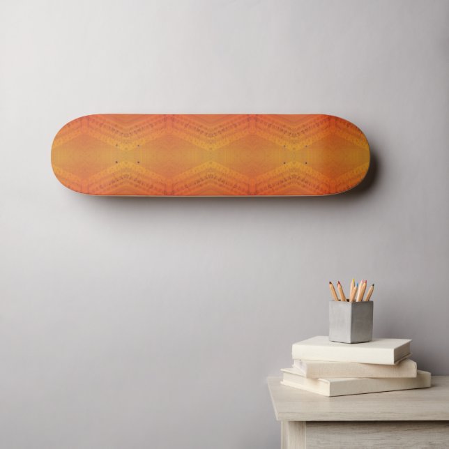 Acceptance | Red Orange Yellow Shibori Pattern Skateboard (Wall Art (Horz))