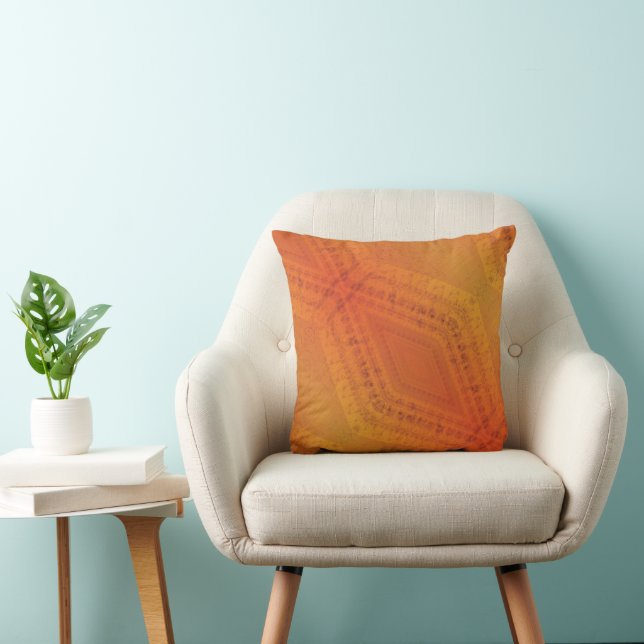 Acceptance | Red Orange Yellow Shibori Pattern Throw Pillow (Chair)