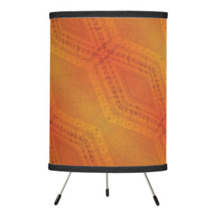 Acceptance   Red Orange Yellow Shibori Pattern Tripod Lamp
