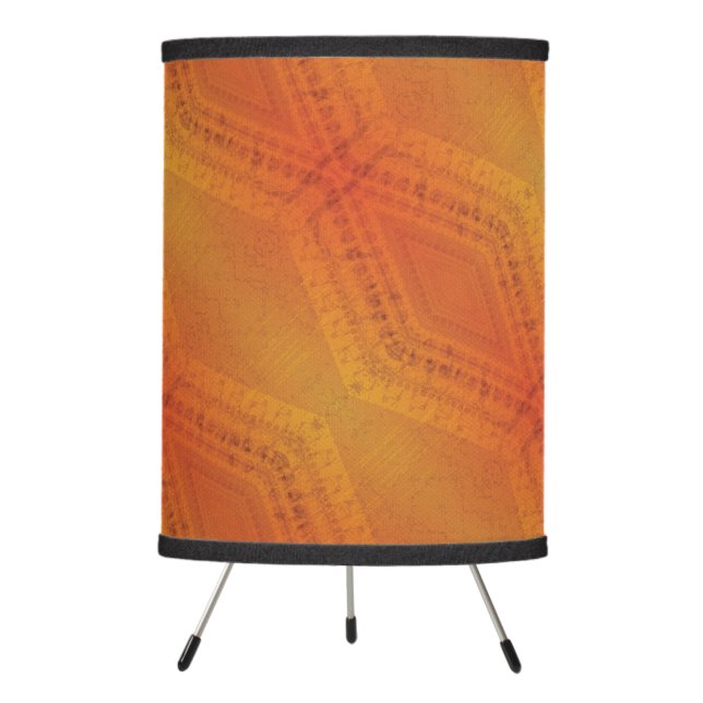 Acceptance | Red Orange Yellow Shibori Pattern Tripod Lamp (Front)