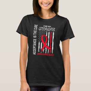 Acceptance Redinstead Red Instead Autism Goddaught T-Shirt