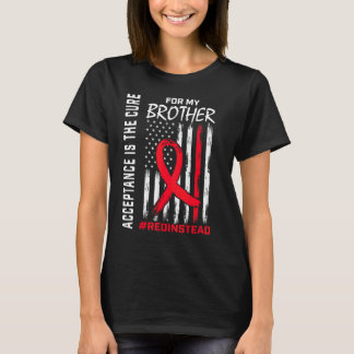 Acceptance Redinstead Wear Red Instead Autism Brot T-Shirt