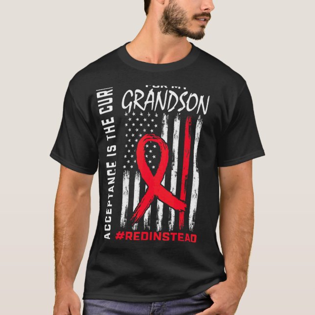 Acceptance Redinstead Wear Red Instead Autism Gran T-Shirt (Front)