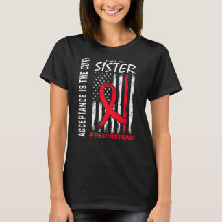 Acceptance Redinstead Wear Red Instead Autism Sist T-Shirt