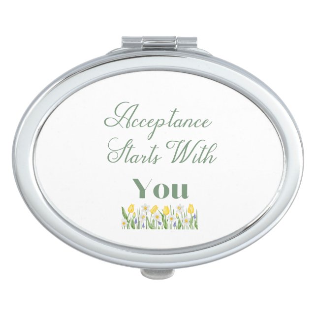 Acceptance Starts With You Compact Mirror (Front)