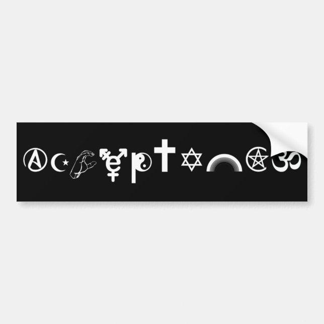 Acceptance Symbols 2 Bumper Sticker (Front)