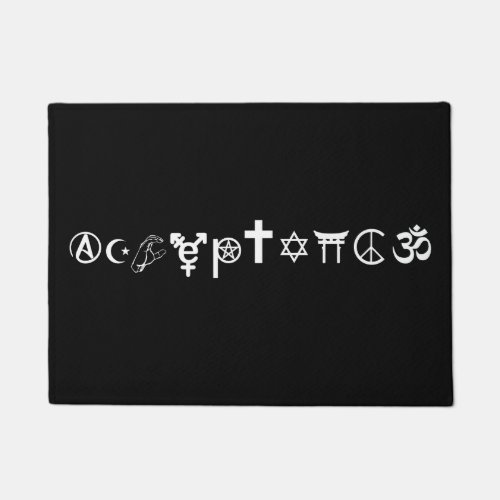 Acceptance Symbols dark Door Mat