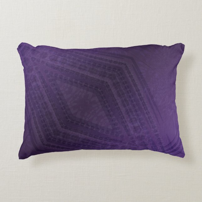 Acceptance | Violet Eclectic Boho Pattern Accent Pillow (Front)