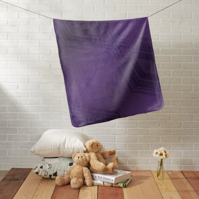 Acceptance | Violet Eclectic Boho Pattern Baby Blanket (In Situ)