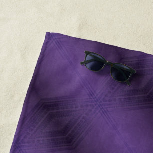 Acceptance   Violet Eclectic Boho Pattern Beach Towel