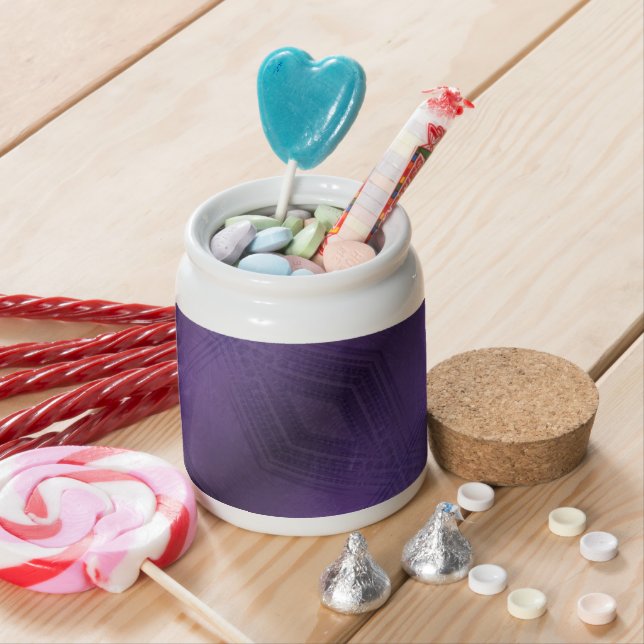 Acceptance | Violet Eclectic Boho Pattern Candy Jar (In Situ)