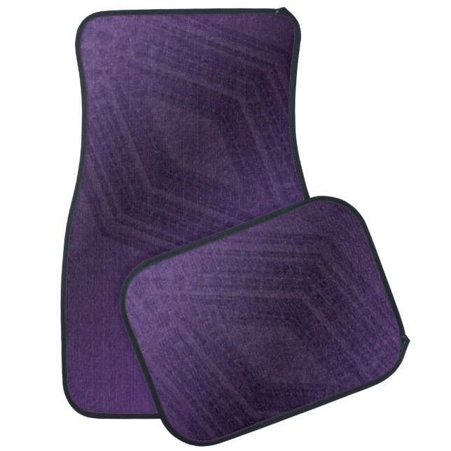 Acceptance | Violet Eclectic Boho Pattern Car Floor Mat (Set)