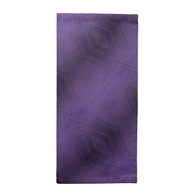 Acceptance | Violet Eclectic Boho Pattern Cloth Napkin (Half Fold)