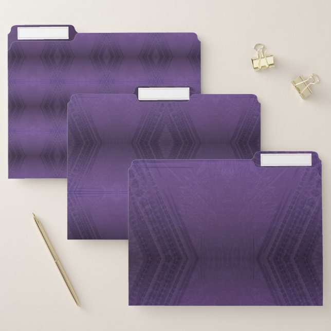 Acceptance | Violet Eclectic Boho Pattern File Folder (Set)