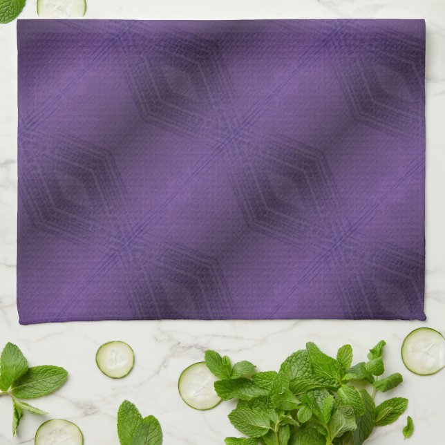 Acceptance | Violet Eclectic Boho Pattern Kitchen Towel (Folded)