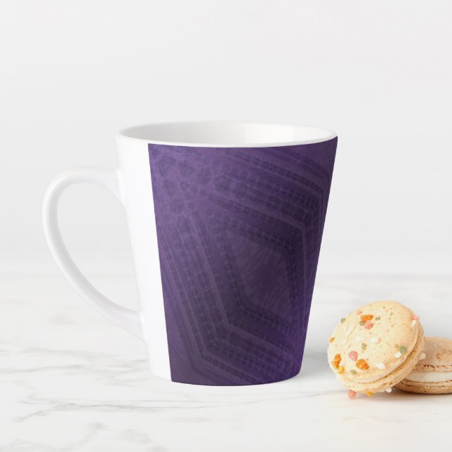 Acceptance | Violet Eclectic Boho Pattern Latte Mug (In Situ)