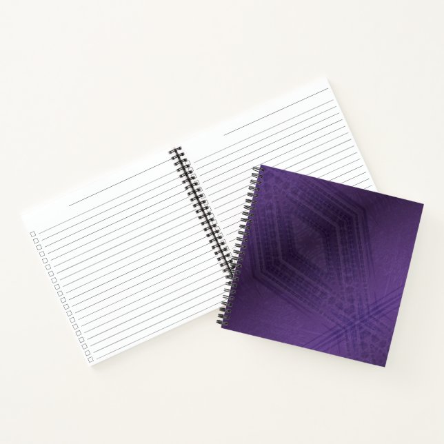 Acceptance | Violet Eclectic Boho Pattern Notebook (Inside)