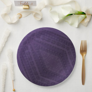 Acceptance   Violet Eclectic Boho Pattern Paper Plates