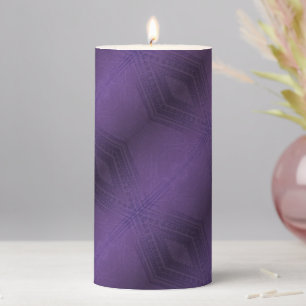 Acceptance Violet Eclectic Boho Pattern Pillar Candle