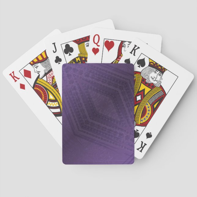 Acceptance | Violet Eclectic Boho Pattern Poker Cards (Back)
