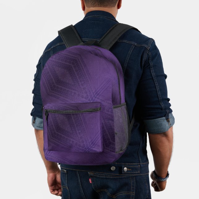 Acceptance | Violet Eclectic Boho Pattern Printed Backpack (Insitu (Model))