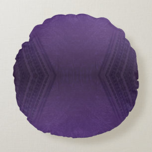 Acceptance Violet Eclectic Boho Pattern Round Pillow