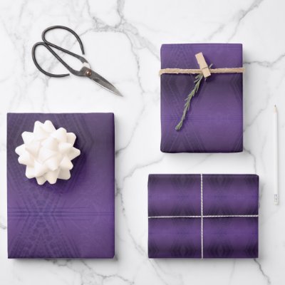 Acceptance | Violet Eclectic Boho Pattern Wrapping Paper Sheets