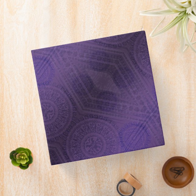 Acceptance | Violet Meditation Medallions 3 Ring Binder (In Situ)