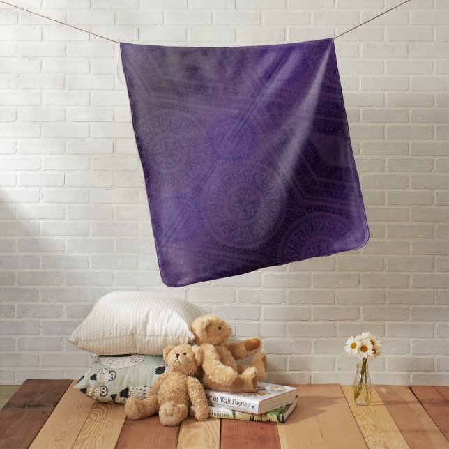 Acceptance | Violet Meditation Medallions Baby Blanket (In Situ)