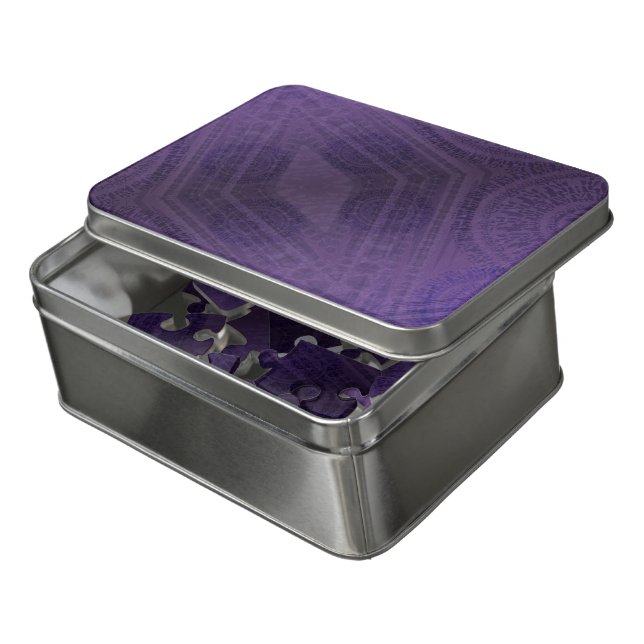 Acceptance | Violet Meditation Medallions Jigsaw Puzzle (Lid Open)