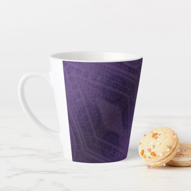 Acceptance | Violet Meditation Medallions Latte Mug (In Situ)