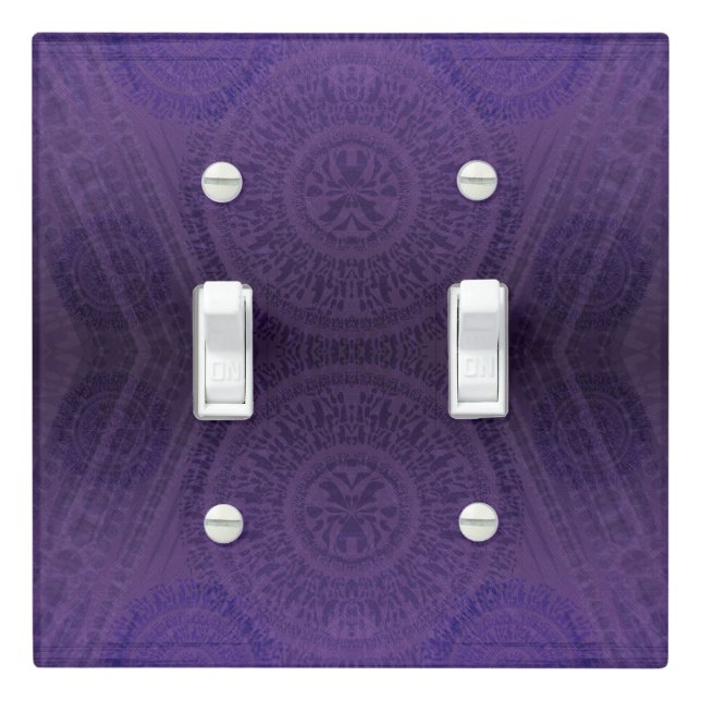 Acceptance | Violet Meditation Medallions Light Switch Cover (In Situ)