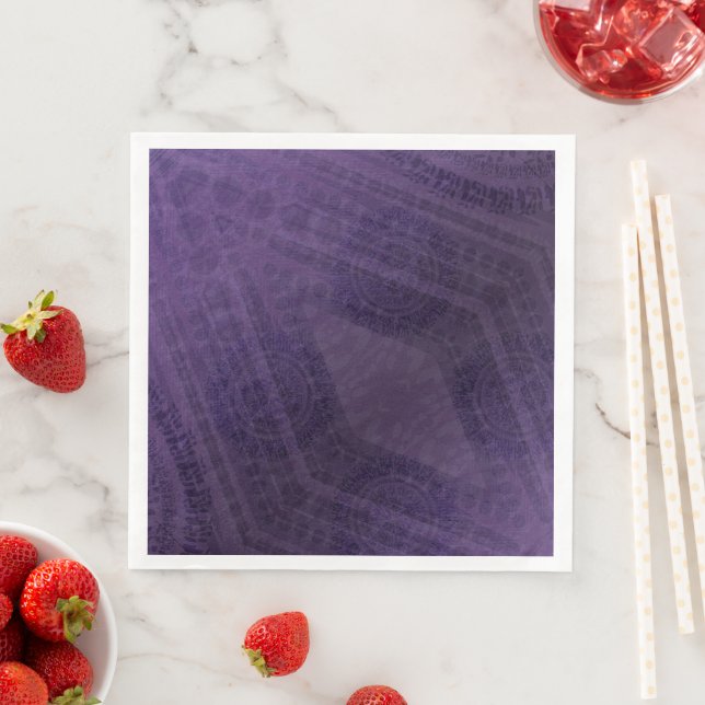 Acceptance | Violet Meditation Medallions Paper Dinner Napkins (Insitu)