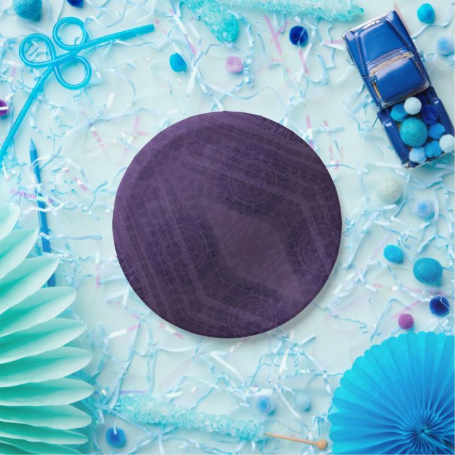 Acceptance | Violet Meditation Medallions Paper Plates (Party)