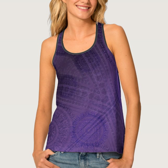 Acceptance | Violet Meditation Medallions Tank Top (Front)